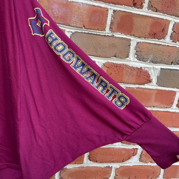 Harry Potter Cardigan Burgundy Red "Hogwarts" Hood Lightweight - Picture 4 of 10